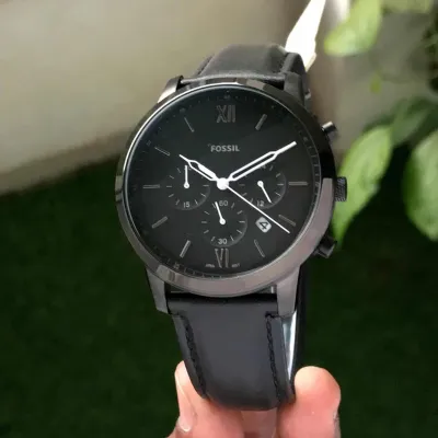 Fossil Neutra Chronograph Black Leather Watch